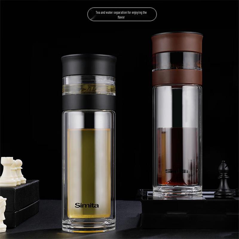 Simita Smart Temperature Display Glass Tea Infuser Bottle