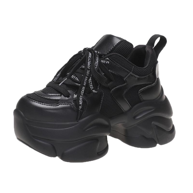Fashion Fashion White Mesh Ventilate Women Sneakers 8CM High Platform Sports Shoes New Spring Thick Bottom Women's Wedge Casual Shoes