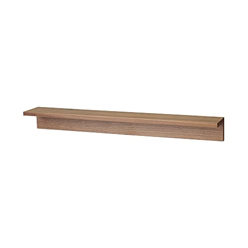 MUJI Wall-Mounted Furniture Shelf, Walnut Veneer, 88cm (W) x 12cm (D) x 10cm (H), 44505113, Wall Shelf, Bookshelf