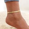Gold Color Anklets for Woman, Stainless Steel Chain Bracelet On The Leg, Summer Holidays Beach Foot Gift Jewelri Young Girls