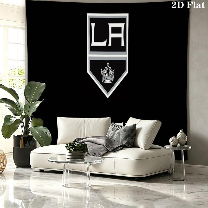 LA Kings Wandteppich, ästhetische bedruckte Stoffdecke, geeignet für Schlafzimmer, Wohnzimmer und Heimdekoration.