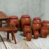 Miniature Liquor Jar Chinese Style Mini Decorative Wine Jar Model Toy DIY 1/12 Dollhouse Kitchen Dining Room Table Decoration Accessories