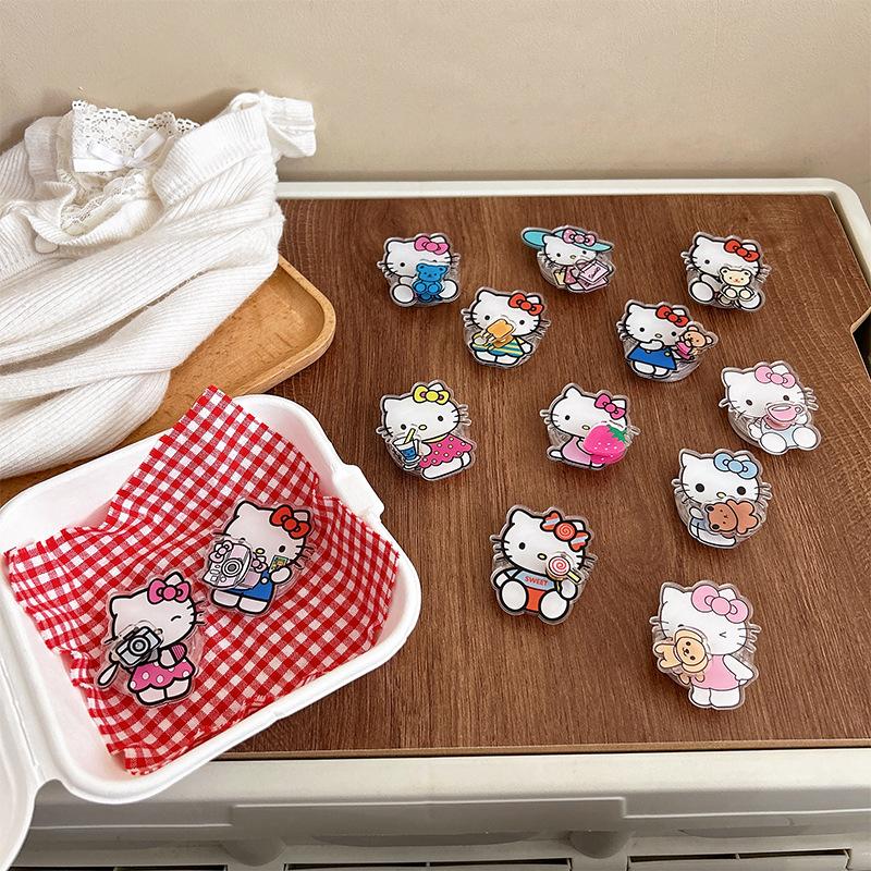 Simple And Cute Childlike Acrylic Leisurely Kt Rotating Small Cartoon Mobile Phone Holder Airbag Lazy Back Sticker