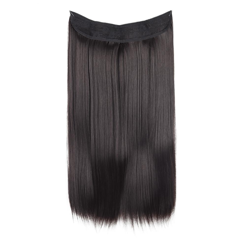 MERISIHAIR Blond deschis Extensii de păr lung și drept natural Fibră sintetică Purtare zilnică Cosplay Linie de pește invizibilă Postiță