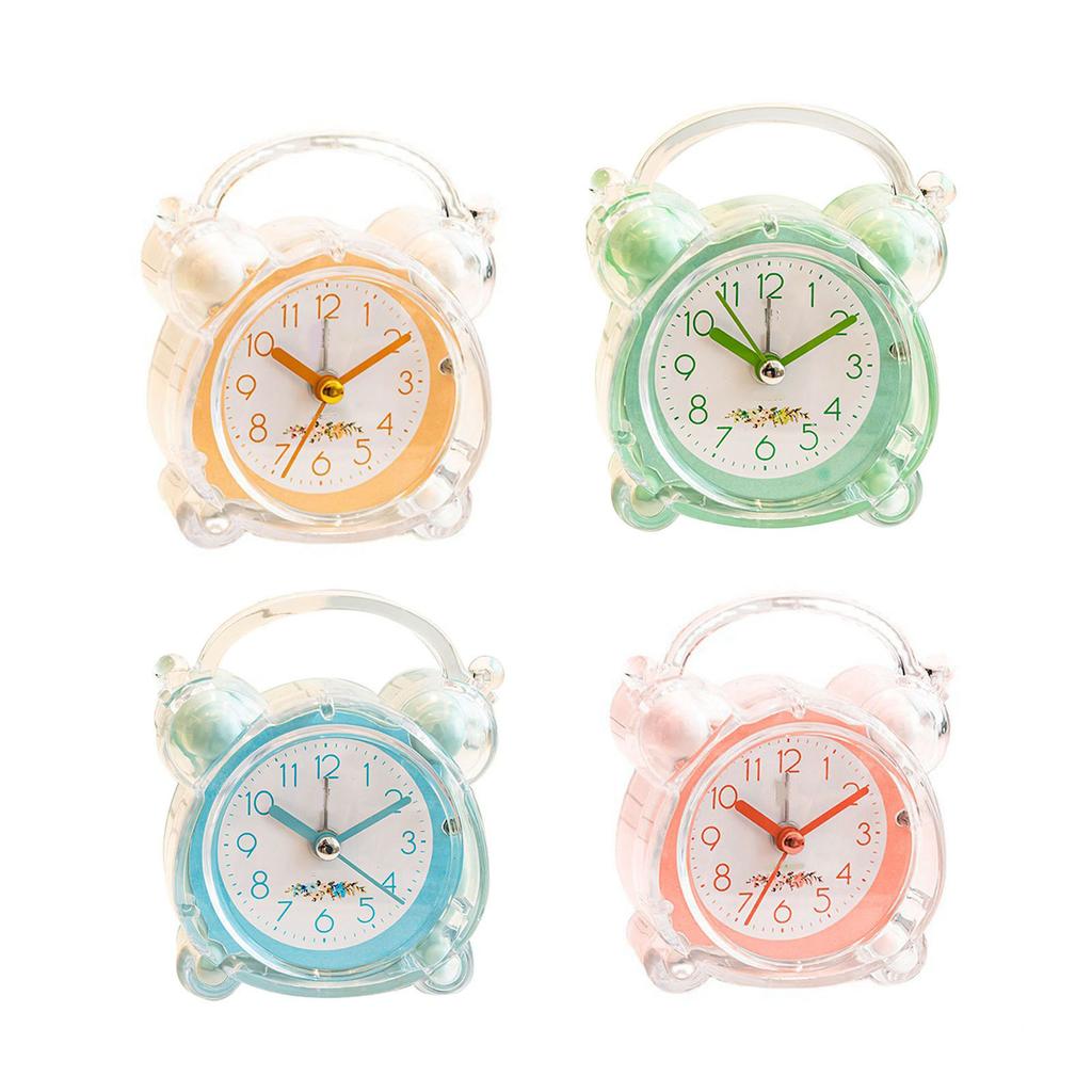 Kids Alarm Clock Quiet Design Cartoon Design Easy Setting Strong ABS Double Bell Clock for Bedroom T