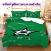 Ice Hockey Logo Pattern Bedding Quilt Set Quilt Cover Pillowcase Home Decoration Birthday Gift (1*duvet Cover+ 2*pillowcase, Without Core)