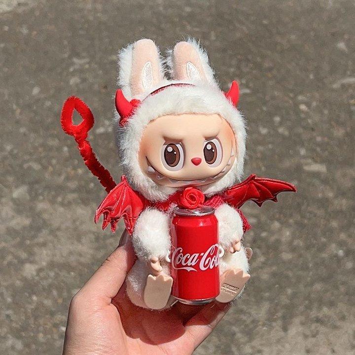 10cm For Labubu Clothes Big Angel White Pink Rabbit Plush Baby Clothes Cute And Fashionable Angel Cotton Doll Clothing Doll Sets