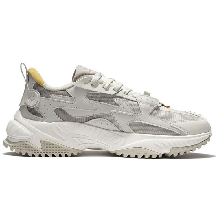 LiNing Chiikawa Rebound Cushioning, Slip Resistant, Abrasion Resistant Low Top Sports Casual Shoes Men's Oat Gray AGCS089-2