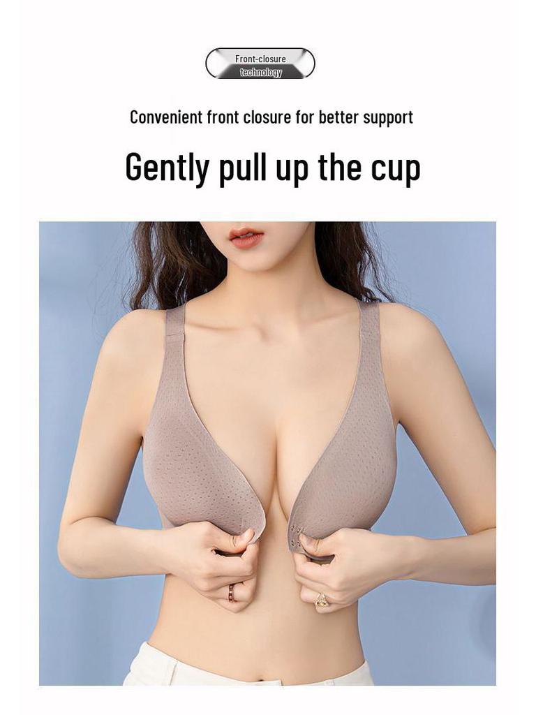 Women's Seamless Bra: Enhances Small Chest, Side Support, Anti-Sagging, Front Closure, Sexy & Comfortable with Beautiful Back