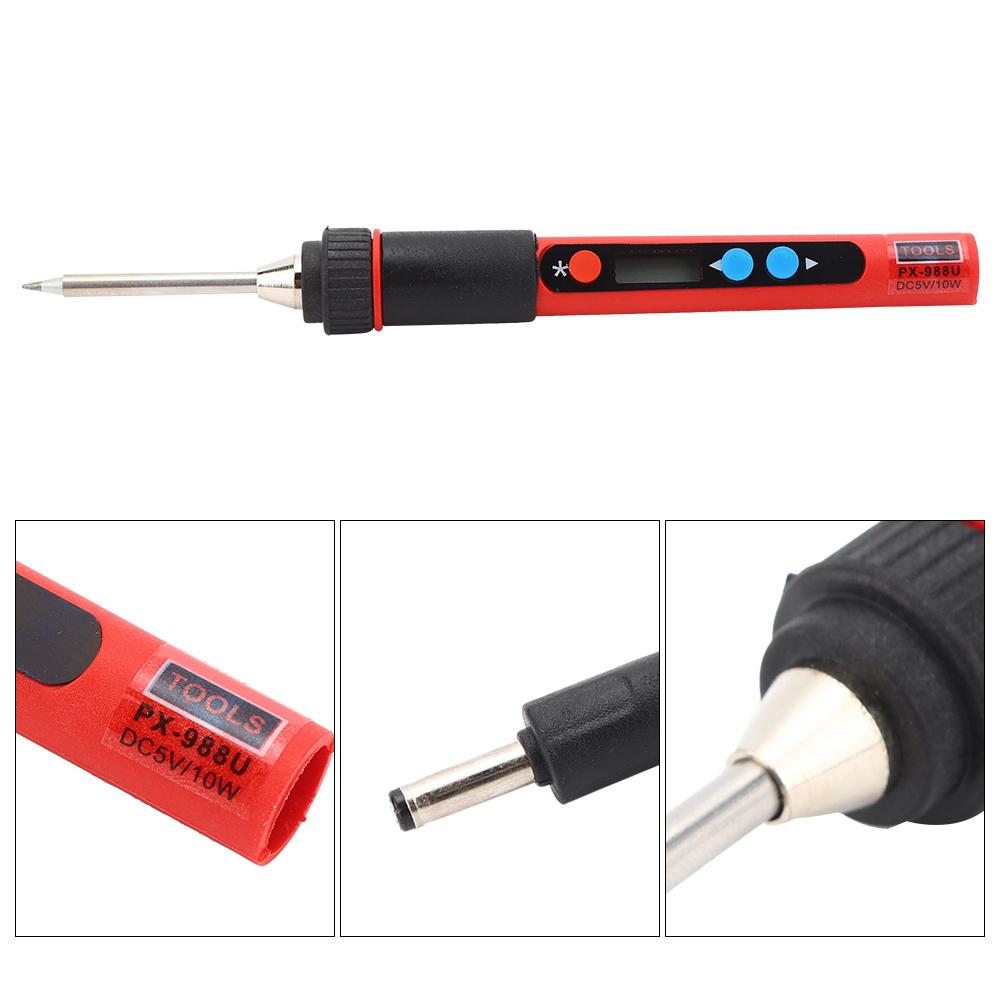 USB Soldering Iron Digital Thermostat ‑Free Hand Power Tool Set Adjustable Temperature