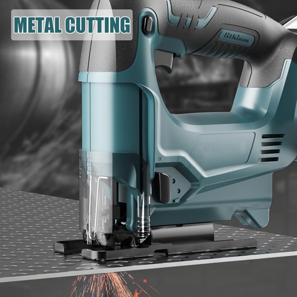 65mm 588Vf  2 x 15000mAh for 18V Battery Cordless Jigsaw 2900RPM Electric Saw Multi-Function Wood Metal Cutting Power Tool
