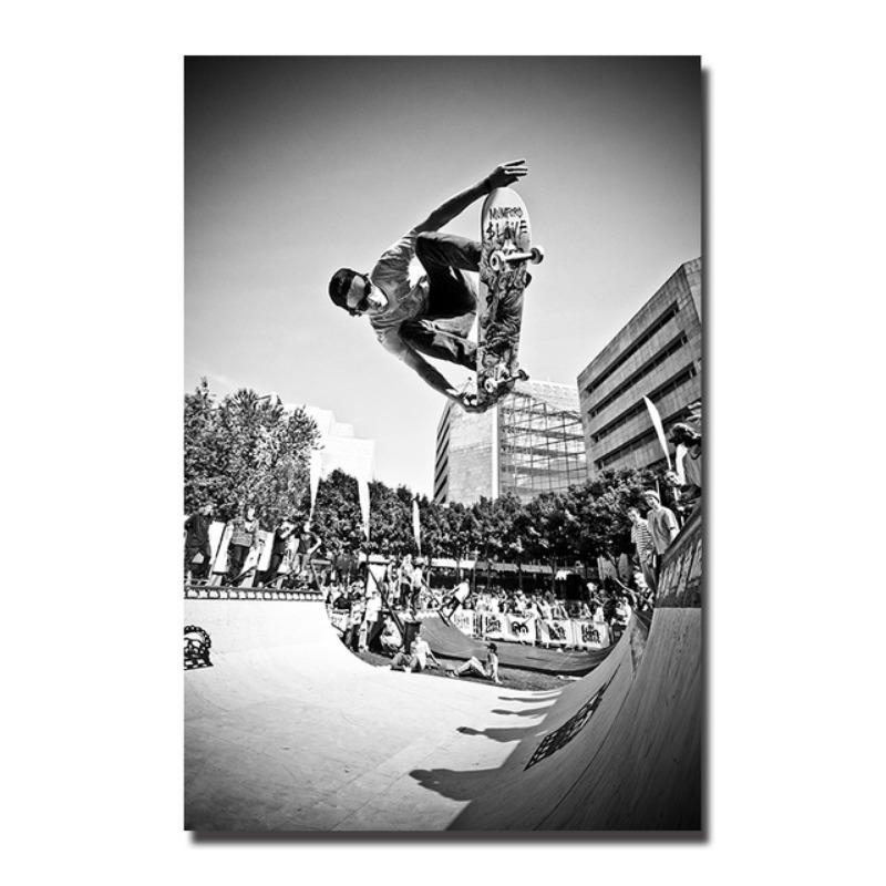 Skateboard-Liebhaber Extremsport Poster Kunstdrucke Leinwandgemälde für Wohnzimmer Wandkunst Bilder Jungenzimmer Dekoration Cuadros