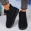 Fashion 2025 Winter Women Short Plush Warm Snow Boots Casual New Suede Fur Chelsea Ankle Boots Flats Platform Shoes Zapatos De Mujer