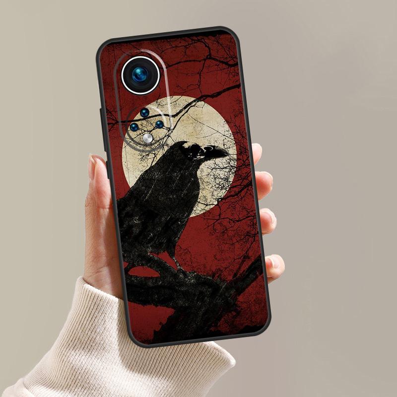 Gothischer Raben-Case für Honor Magic 8 7 6 5 Pro 400 200 50 70 90 Lite X8c X8b X9a X9b X9c X9d Win RT Hülle