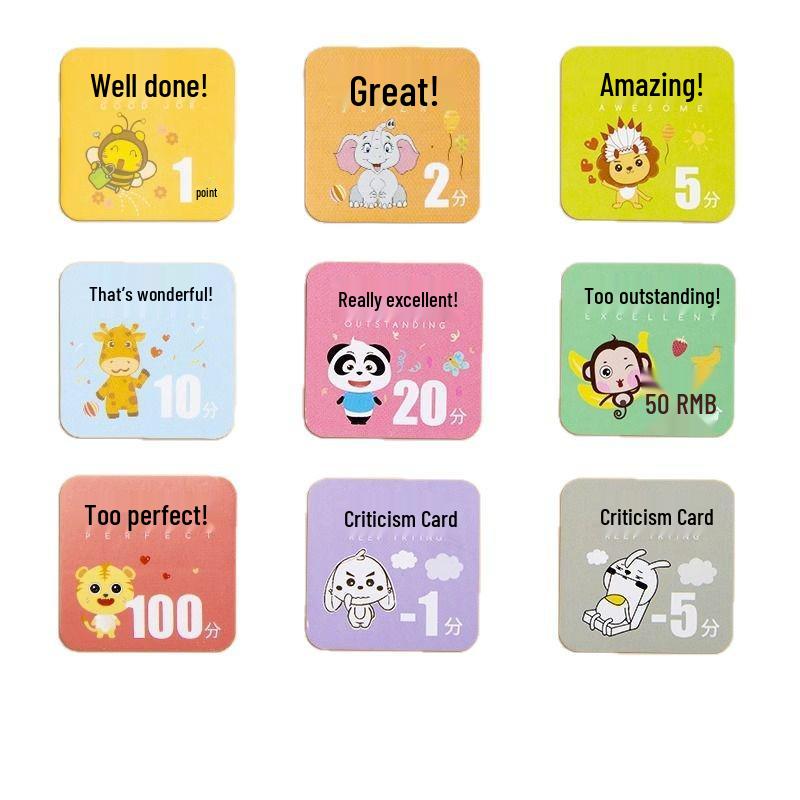 Kindergarten Reward Points Card: Encouragement for School Children
