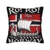 Norway Vintage Sports Design Norge Norwegian Pillow Cover Cushion Cover Retro Trendy Pillow Case For Wedding Party Home Decor
