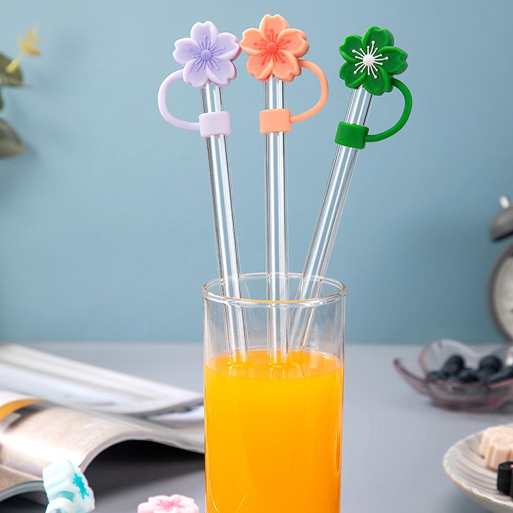 4/6Pcs Silicone Straw Tips Protectors 10mm Cute Straw Tips Lids Protectors Drinking Caps Straws Stopper for Stanley 30/40OZ Cups