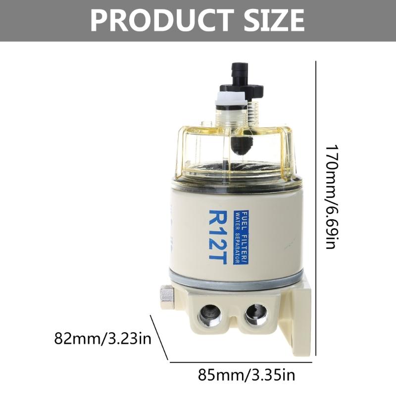 R12T Kraftstoff-/Wasserabscheiderfilter Motor Marine SPIN-ON R12T Filter Ersetzt S3240 120AT NPT ZG1/4-19 Komplette Baugruppe