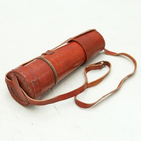 Set of 2 Brass Spyglass Telescope with Leather Cover Strap Nautical Pirate Décor Steampunk Gift Working Monocular Gift 40.64 Cm