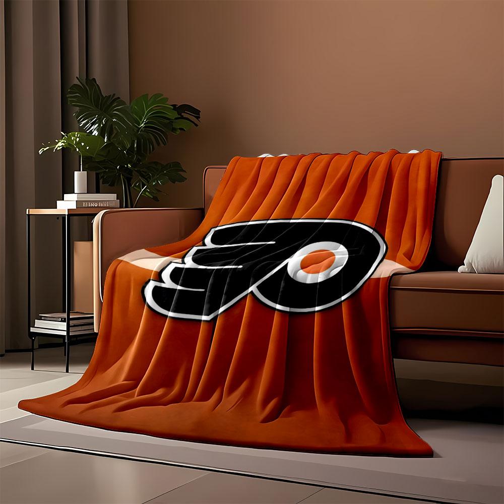 Orange and Black Winged Logo Design print blanket soft and cozy perfect for the living room bed sofa or a nap,gift