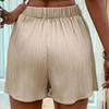 Women's Summer Pleated Shorts Elastic Waist Lightweight Comfy Vacation Beach Skirts Pants