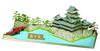 Doyusha Japanese Castle Standard Matsumoto Castle Plastic Model Molded Color 1/350 S-24