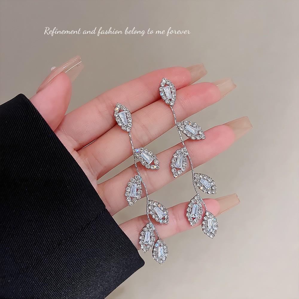 Trendy Long Tassel Bow Earrings: Celebrity-Inspired, Exaggerated Style for Women
