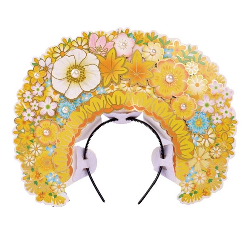 Flower Headpiece Set Festival Wedding Headbands Versatiles Headdress Component for Weddings and Festivals золотистый