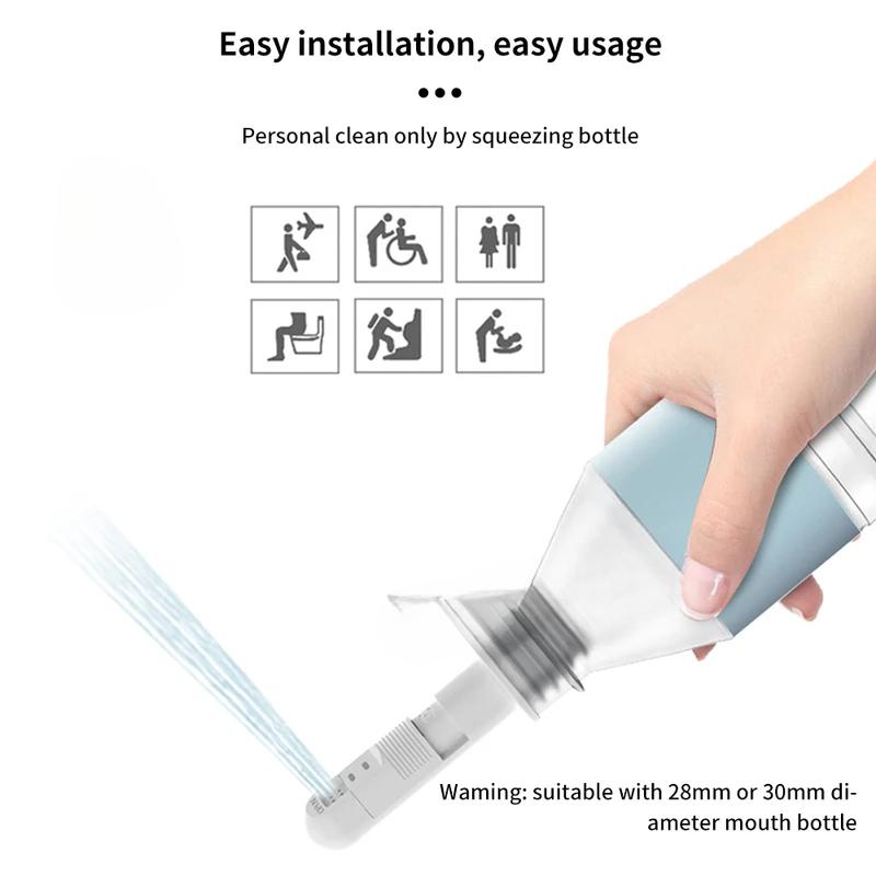 2 Stück Tragbare Bidets für Toilette 8 Löcher Wassermenge regulieren Reise Tragbarer Shattaf Bidet-Sprayer
