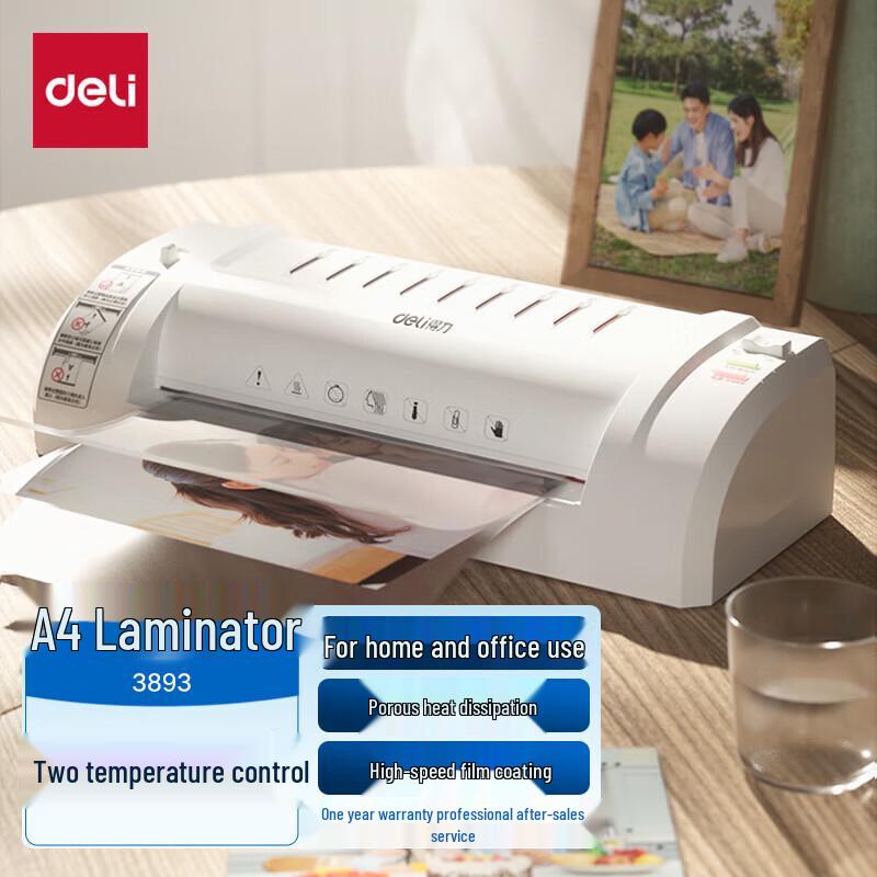 

Deli A4 Photo Laminator with Two-Speed Temperature Control CN plug (adapter included)