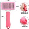 LINJOU Dog Brush Cat Brush Grooming Comb,Cleaning Button for Cat Dog Shedding Tools(Pink)