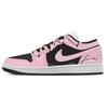 Air Jordan 1 Abrasion Resistant Low Top Vintage Basketball Shoes Women's Black Pink DC0774-101(Team773-)