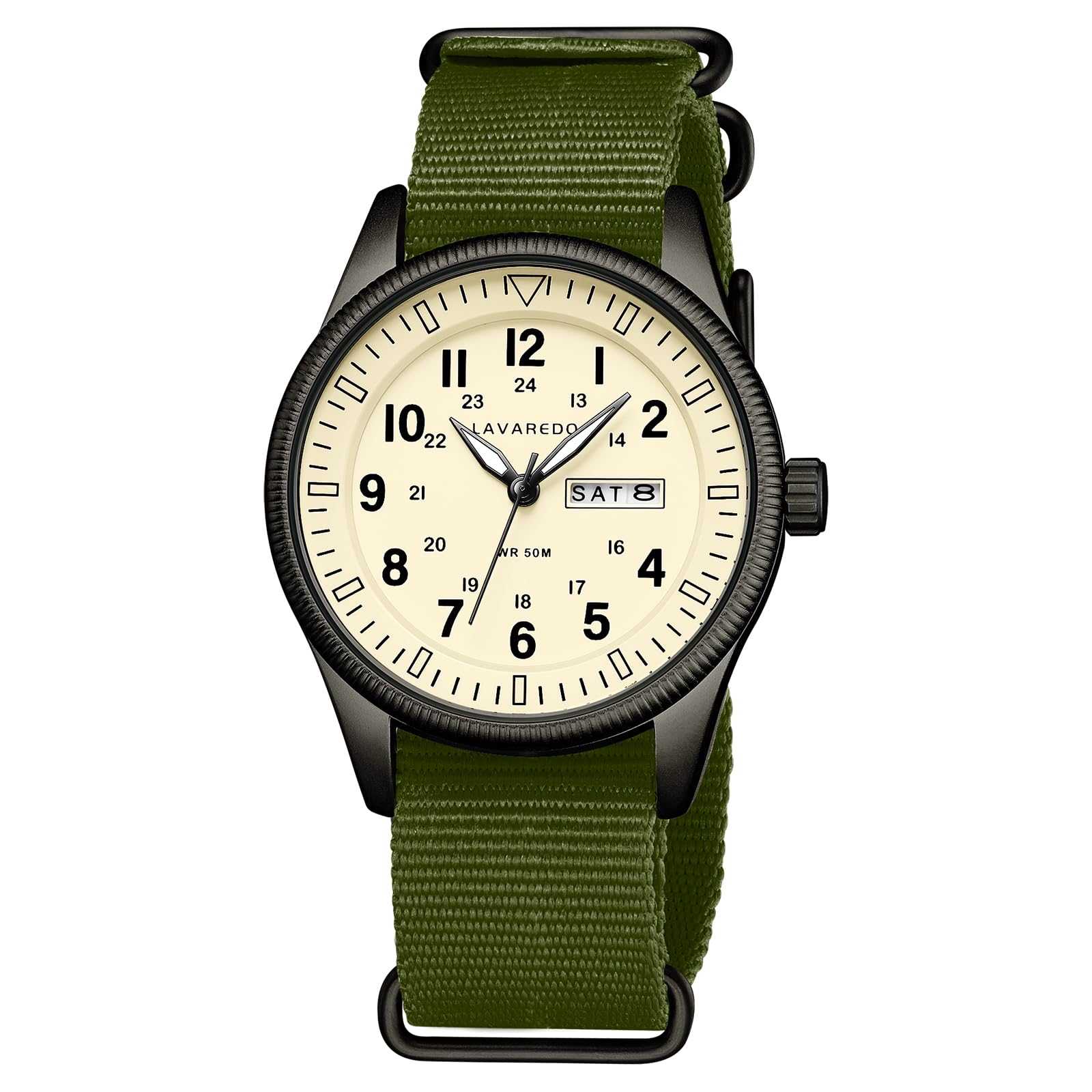 

L LAVAREDO Quartz Simple Analog Display with Calendar Day of the Easy to Suitable for Sports Men s Watch, & Week, Read, Men, Watch, Business/Daily