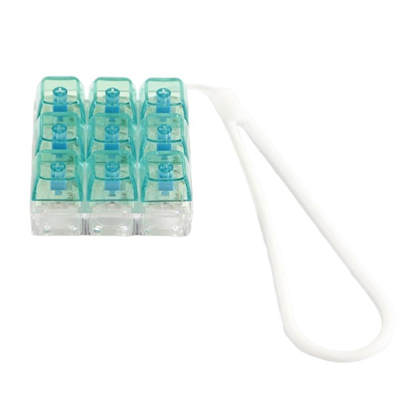 

9 Key Keycaps Keychain Toy Switches Tester with Silicone Cord with Tactiled Feedback Stress Relief for Adults Kids Gift