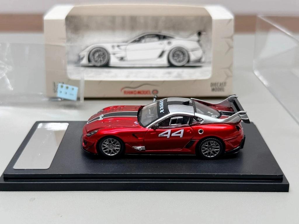 RM 1:64 Scale for 599XX Racing Sports with Openable Hood Diecast Model Car Miniature Collectible Toy Vehicle Models