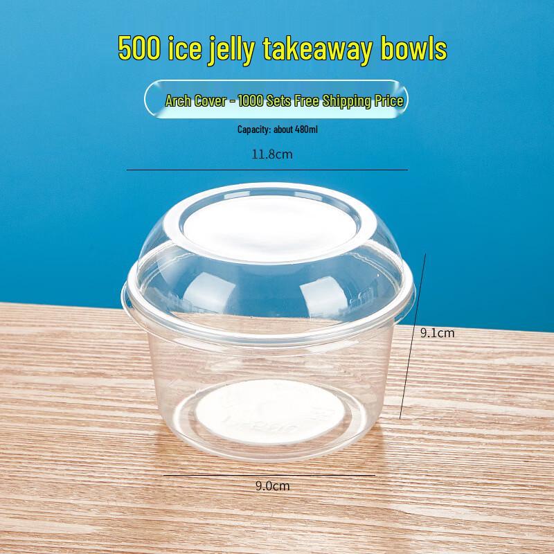 Disposable Dessert Bowls with Arched Lids