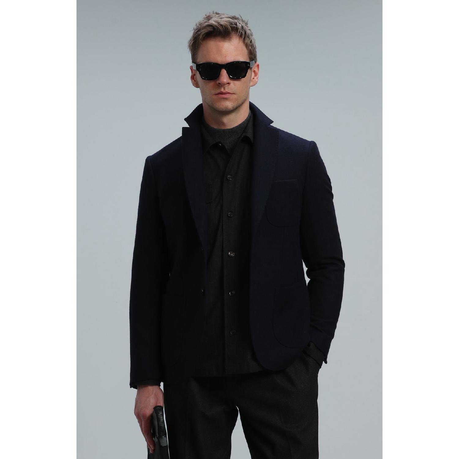 

Haly Sports Men s Blazer Jacket Slim Fit Navy Blue 48 бездна