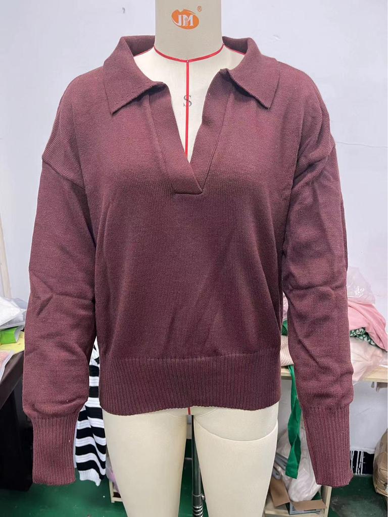 2024 Women's Trendy Solid Color Versatile Loose Casual Sweater