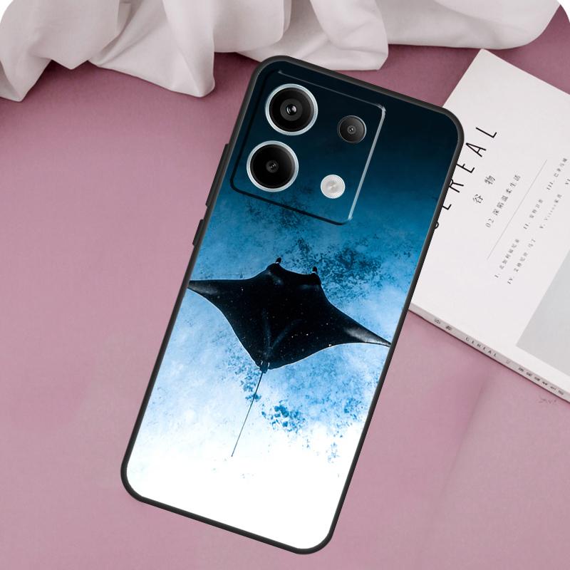 Animal Manta Ray Case For Xiaomi Redmi Note 13 14 12 11 10 9 15 Pro Plus Redmi 15 14C 10C 12C 13C 15C Cover