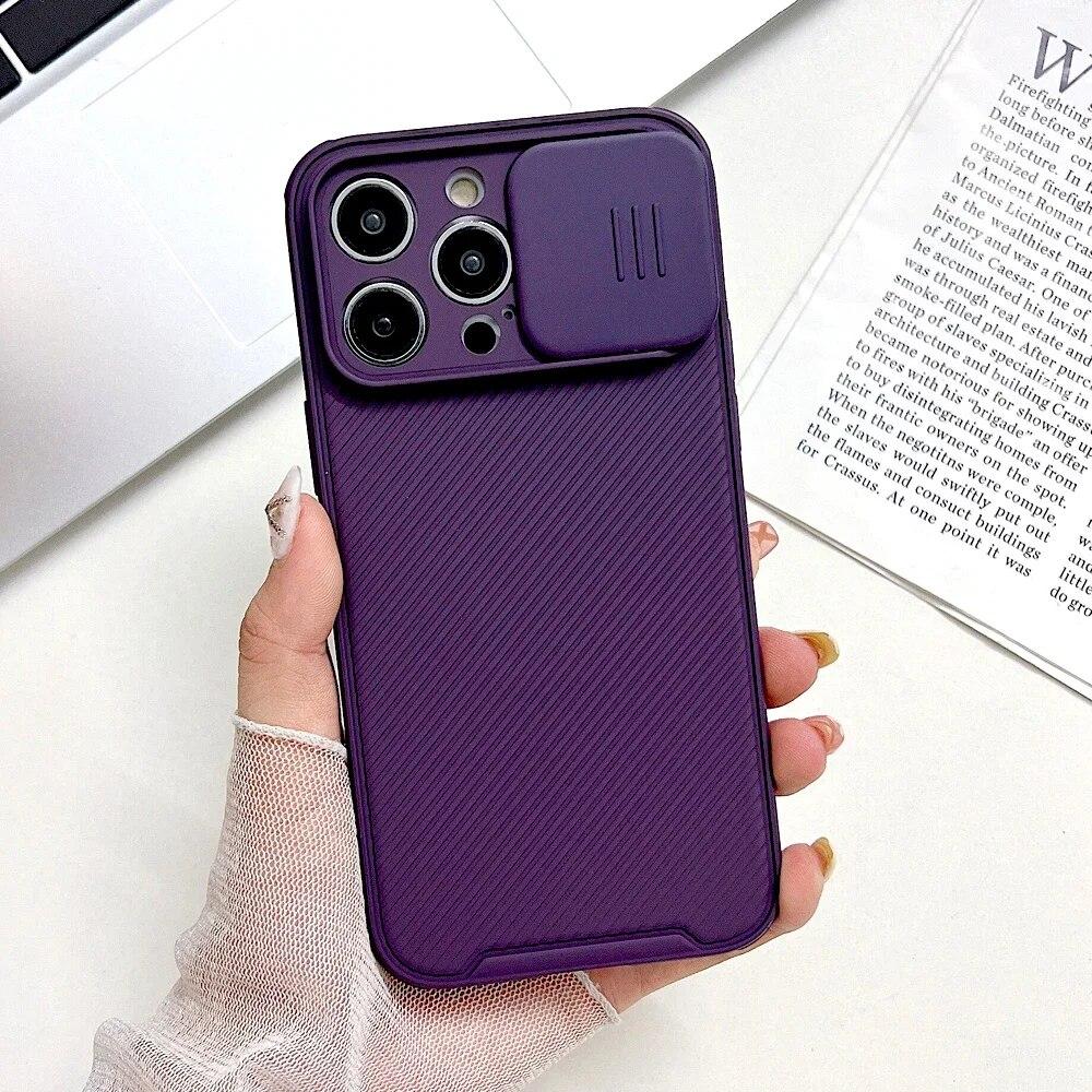 Slide Camera Cap Cover Case For iPhone 15 14 13 12 Pro Max 15Pro 14Pro For Magsafe Magnetic Charge Anti-Shock Shockproof Armor a