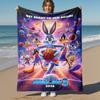 1pc Space Jam 3Outdoor Flannel Blanket Soft Plush Decor for Picnics, camping,Bedroom, Playroom, or Lunch Breakn1132A