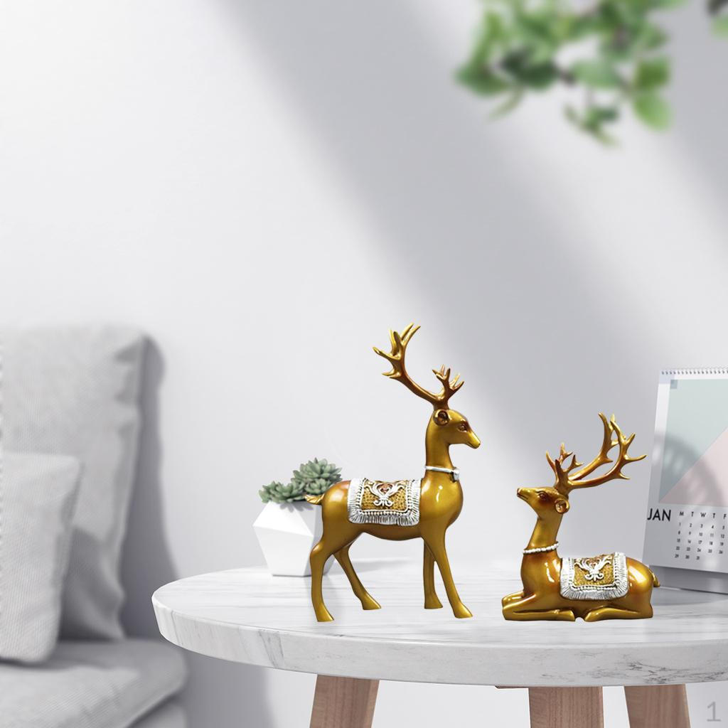

1 пара статуэток северного оленя, любителю оленей золотой
