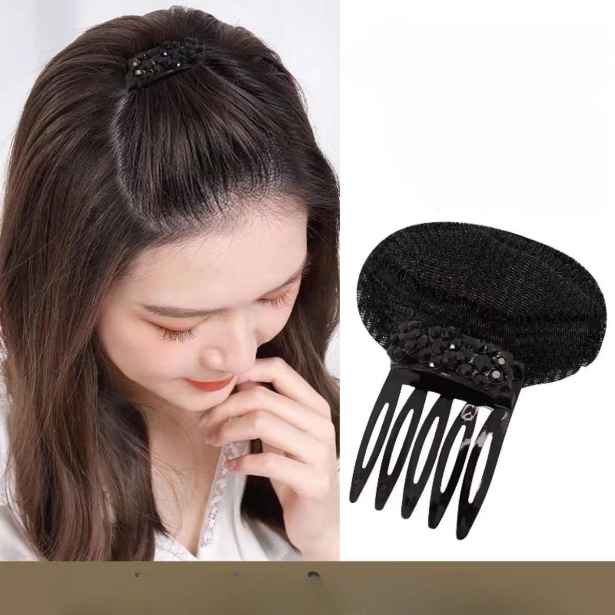

Пушистая челка, удлиняющая верхняя подушечка для волос, пушистая расческа-заколка, невидимая бесследная верхняя подушечка для улучшения плоских корней