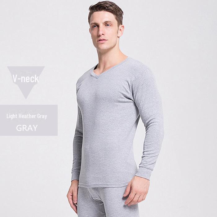 Set de haine de toamnă pentru bărbați: Pulover și Pantaloni din Bumbac Ușor - Articole Termice pentru Vârsta Mijlocie și Persoane Vârstnice