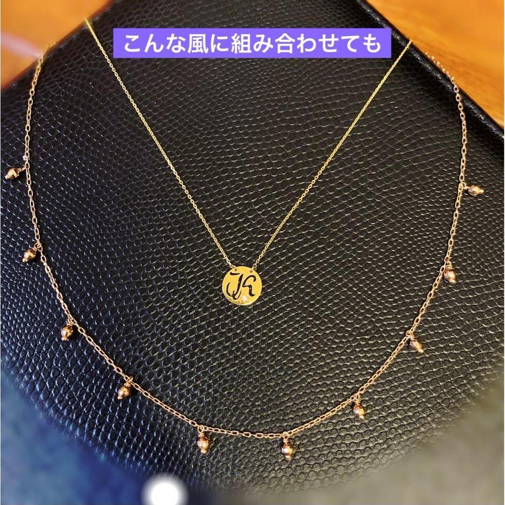 Used [Sold out item] COCOSHNIK cut ball necklace K10 gold PG