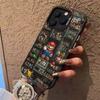 Applicable iPhone16 iPhone case 14promax building block Mario 15 colored silver 13pro12