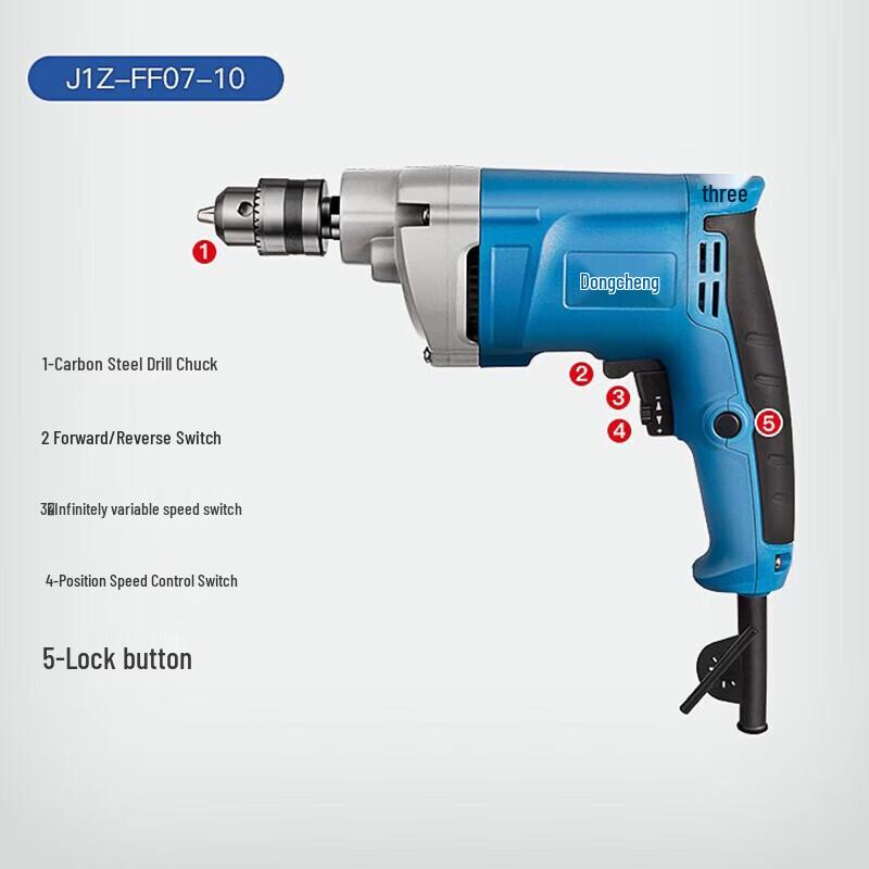 Dongcheng J1Z-FF07-10 500W Variable Speed Electric Drill/Driver CN plug (adapter included)