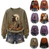 Women's Casual Fashion Round Neck Pullover Long Sleeve Top for Everyday Wear and Layering