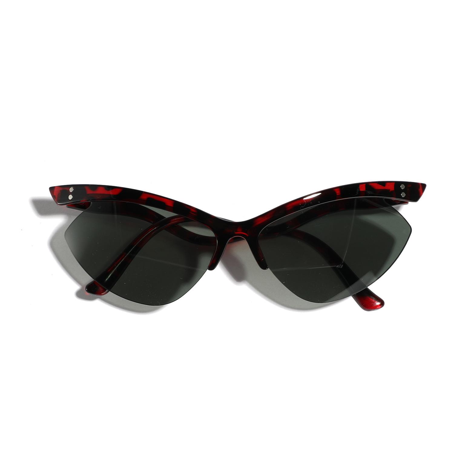 

Безободковые очки, Солнцезащитные очки «кошачий глаз» формы бабочки, Мужские ретро-солнцезащитные очки, Женские