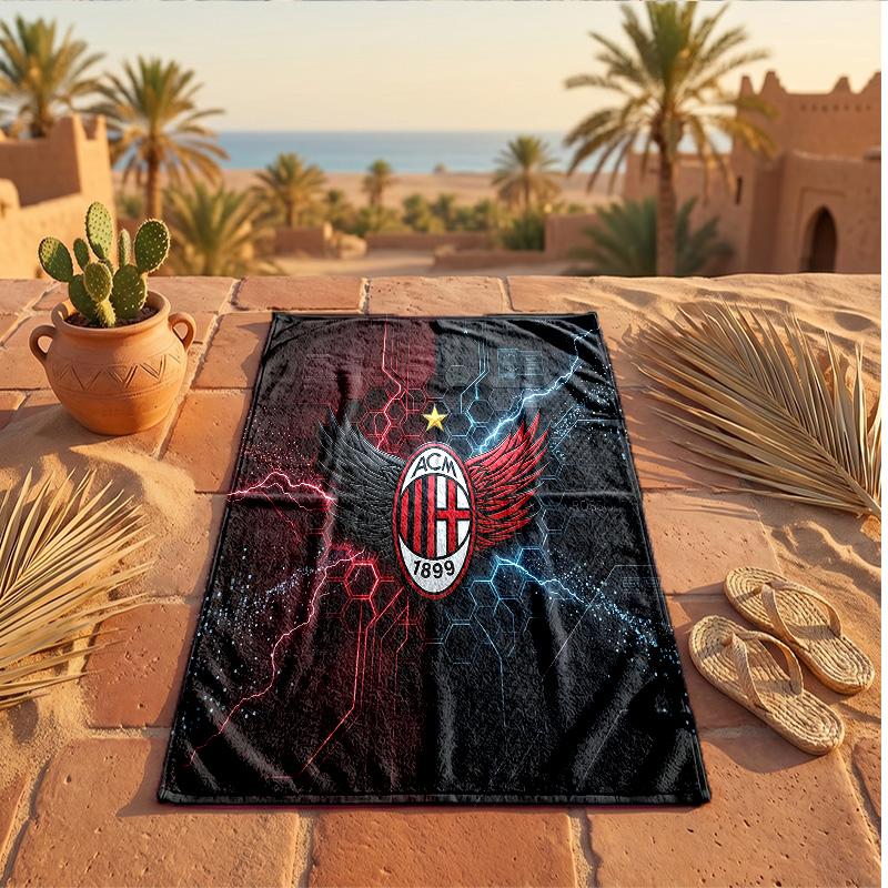 AC Milan Print Microfiber Beach Towel Quick Dry Absorbent Large Towel For Beach Swimming Travel